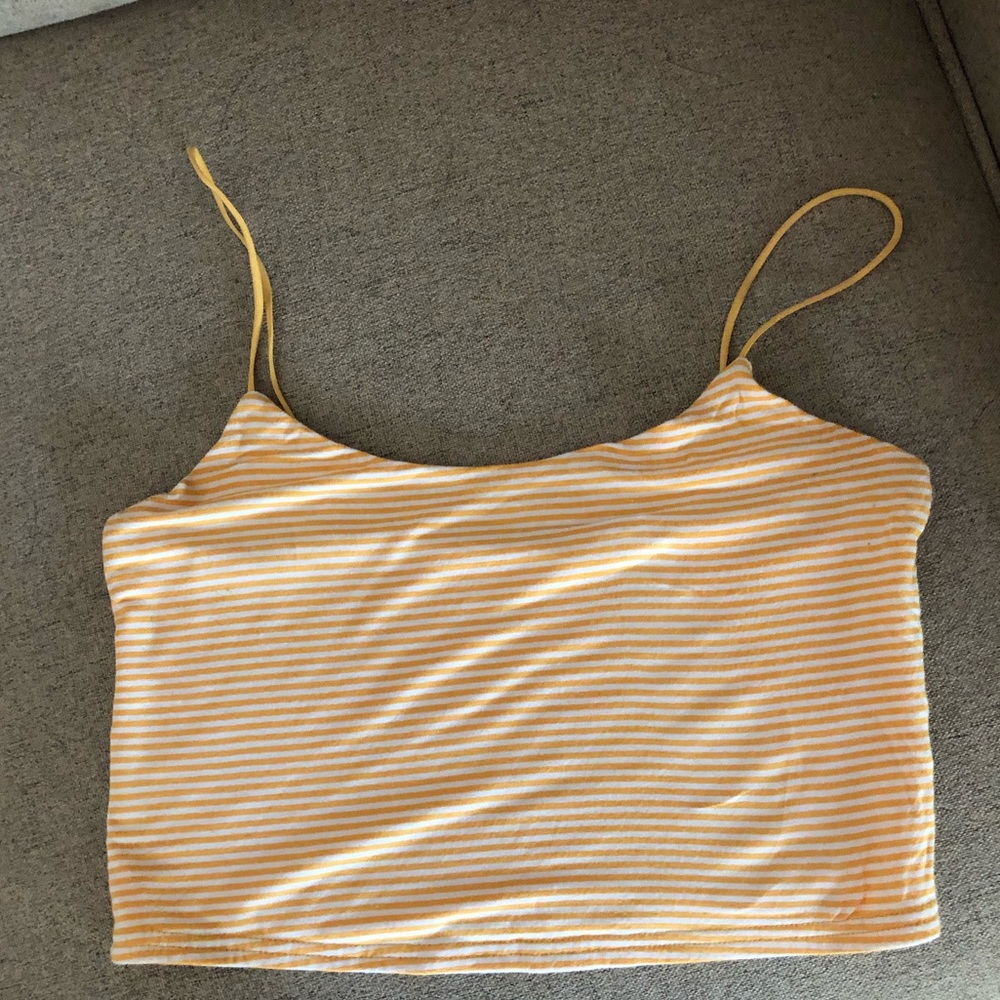 yellow cropped tank